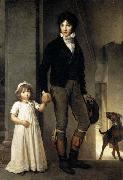 Theodore Gericault Jean-Baptist Isabey, Miniaturist, with his Daughter oil painting reproduction